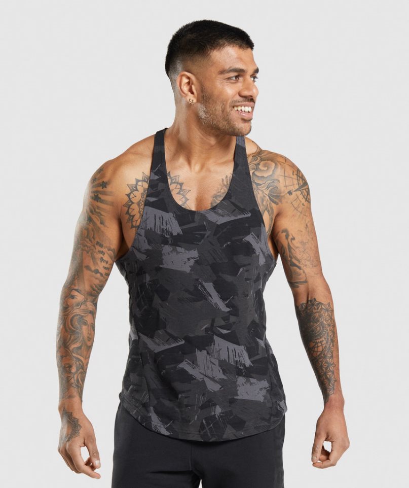 Podkoszulki Gymshark Bold Stringer Męskie Camo | PL 912QYJ